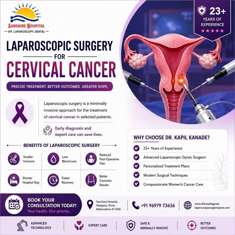 Laparoscopic Surgery for Cervical Cancer in Pune – Advanced Minimally Invasive Treatment by Dr. Kapil Kanade